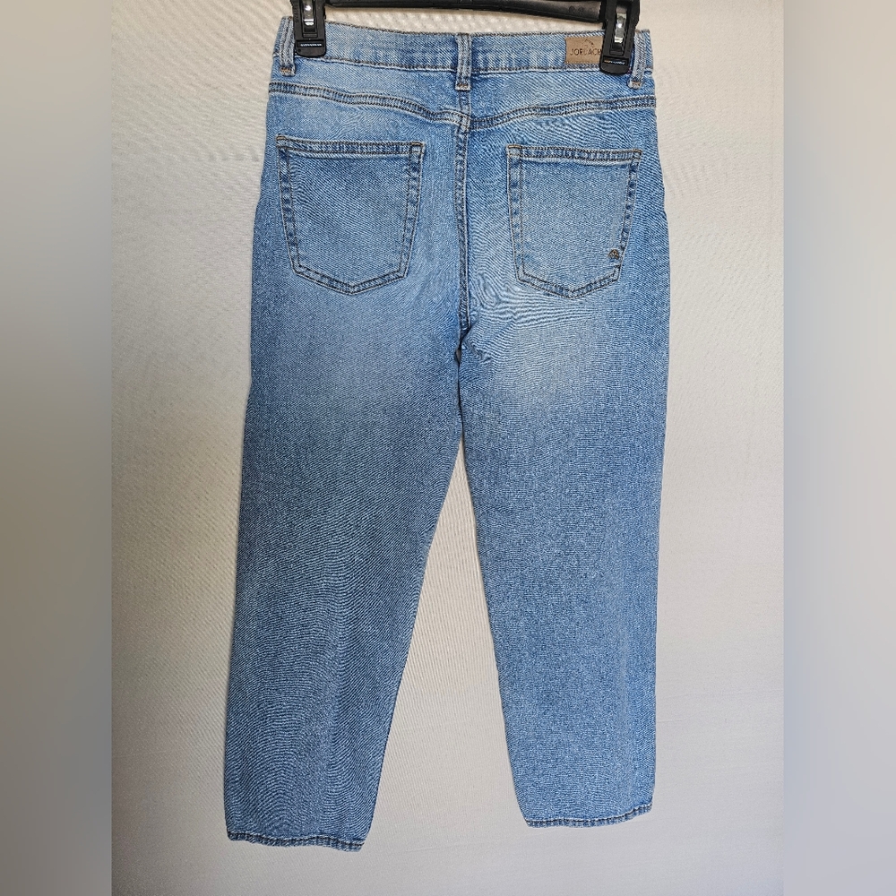 Light Blue Distressed Straight legWomen’s Jeans - Picture 7 of 16